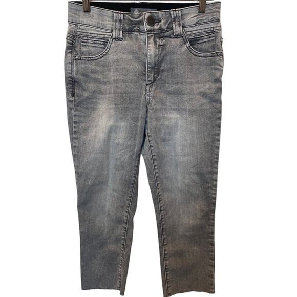 Democracy Ab technology Raw Hem Cropped Jeans Faded Gray Sz 4P - Picture 1 of 4